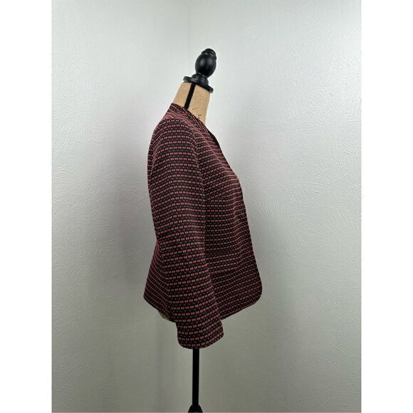 Anne Klein Women’s Black/Cinnamon Mandarin Collar Jacket Size 8 - Picture 4 of 15